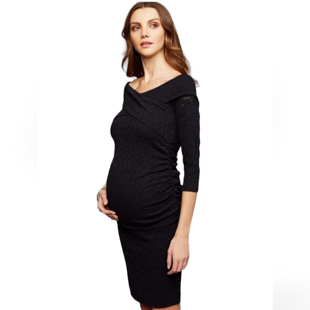 A pea in the pod black black mini dress size M
